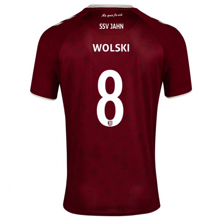 Danxen Herren Oliver Wolski #8 Burgunder Weiß Auswärtstrikot Trikot 2025/26 T-Shirt
