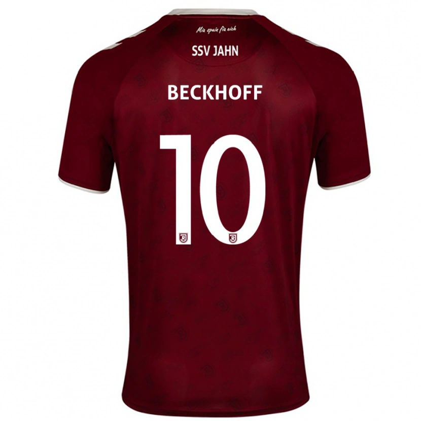Danxen Herren Phil Beckhoff #10 Burgunder Weiß Auswärtstrikot Trikot 2025/26 T-Shirt