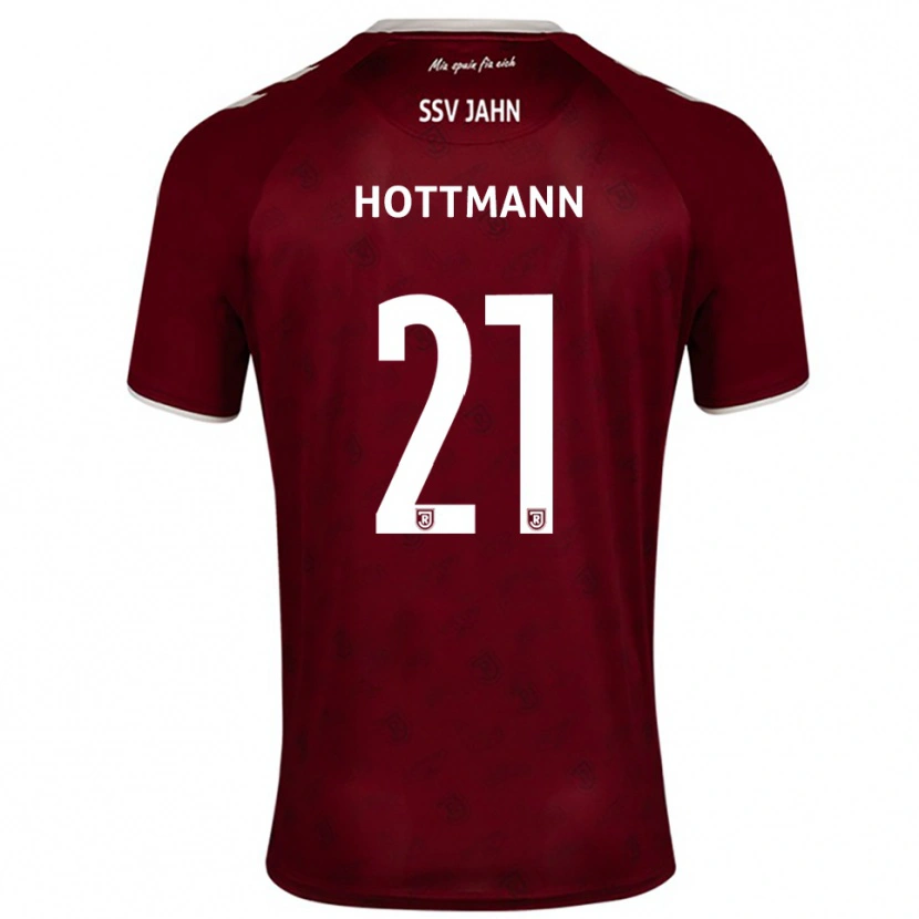 Danxen Herren Eric Hottmann #21 Burgunder Weiß Auswärtstrikot Trikot 2025/26 T-Shirt