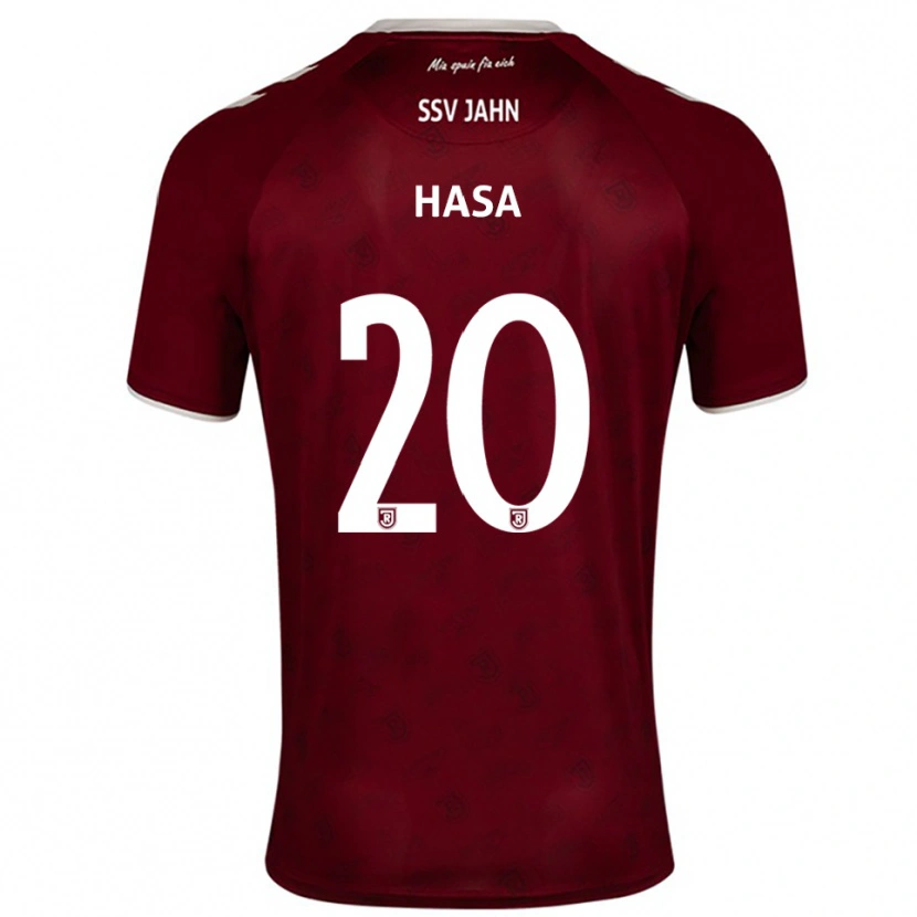 Danxen Herren Samuel Hasa #20 Burgunder Weiß Auswärtstrikot Trikot 2025/26 T-Shirt