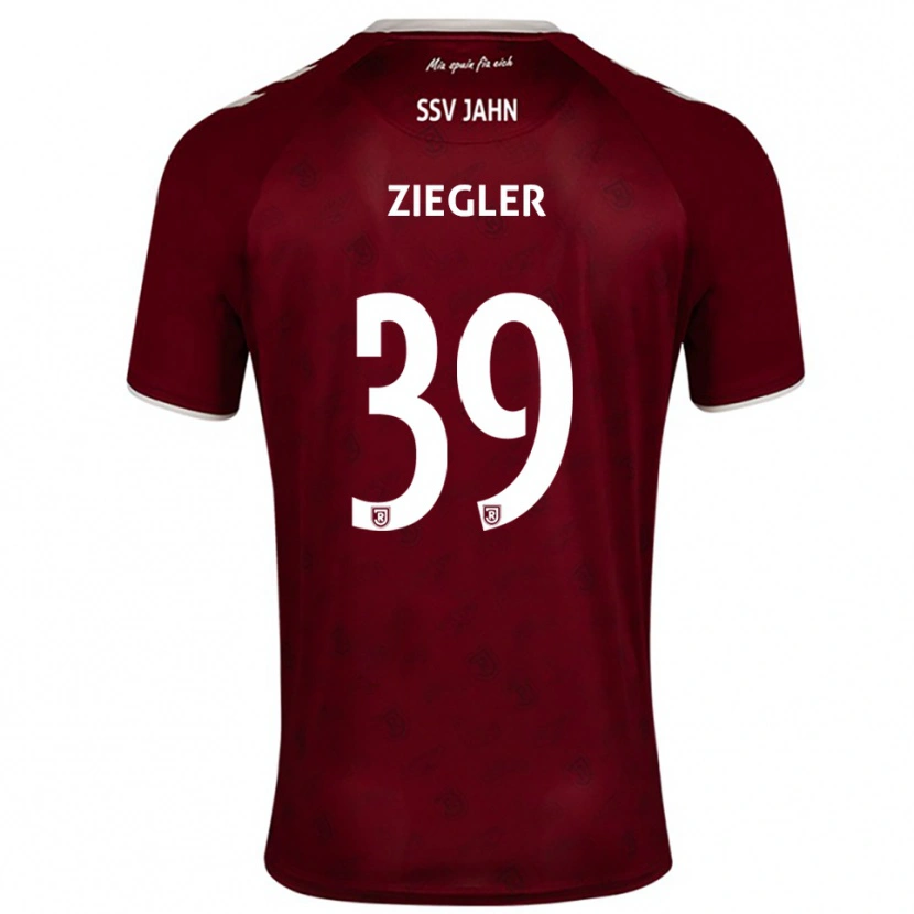 Danxen Herren Fabian Ziegler #39 Burgunder Weiß Auswärtstrikot Trikot 2025/26 T-Shirt
