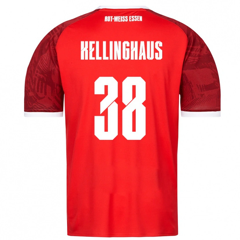 Danxen Herren Nicolai Schulte-Kellinghaus #38 Rot Burgunder Weiß Auswärtstrikot Trikot 2025/26 T-Shirt
