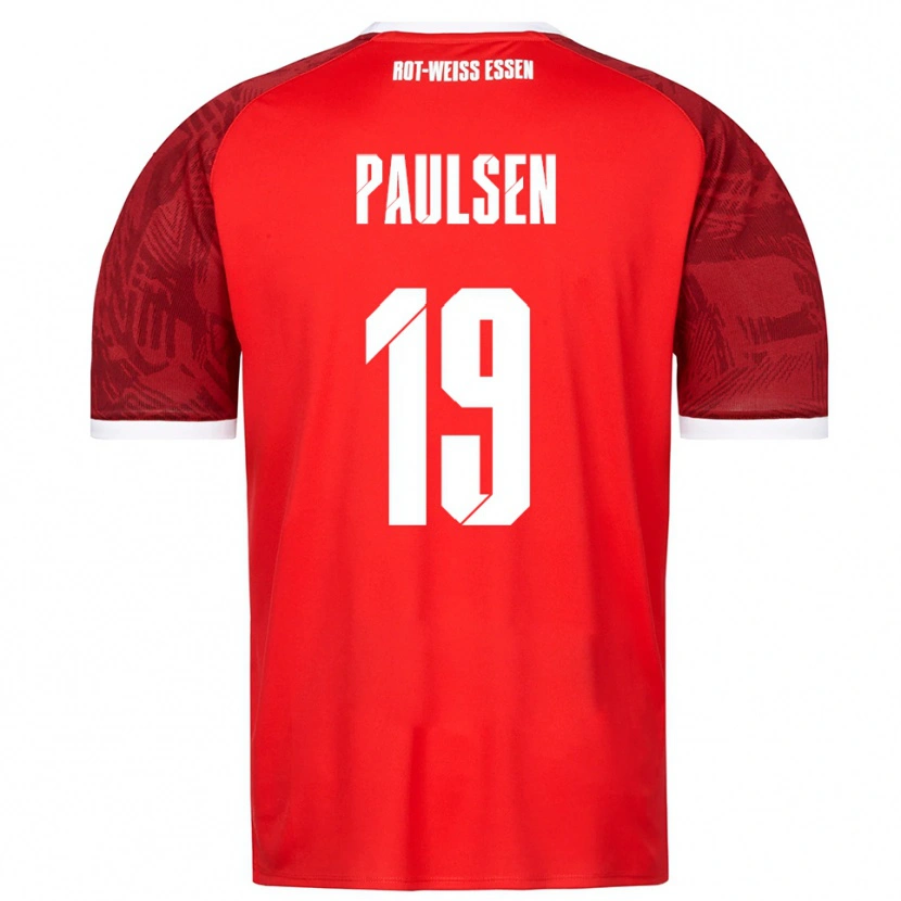 Danxen Herren Marvin Paulsen #19 Rot Burgunder Weiß Auswärtstrikot Trikot 2025/26 T-Shirt