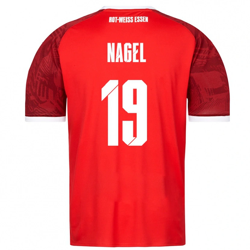 Danxen Herren Kjell-Luan Nagel #19 Rot Burgunder Weiß Auswärtstrikot Trikot 2025/26 T-Shirt