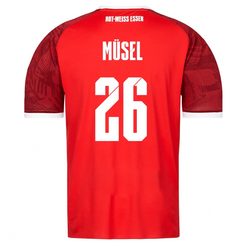 Danxen Herren Torben Müsel #26 Rot Burgunder Weiß Auswärtstrikot Trikot 2025/26 T-Shirt
