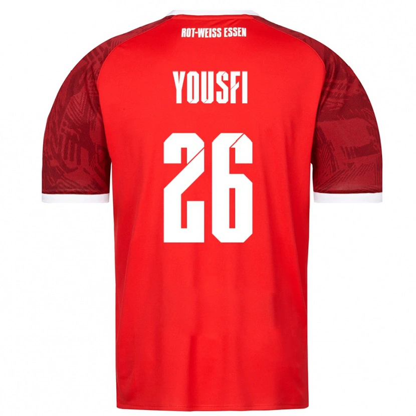 Danxen Herren Elias Yousfi #26 Rot Burgunder Weiß Auswärtstrikot Trikot 2025/26 T-Shirt