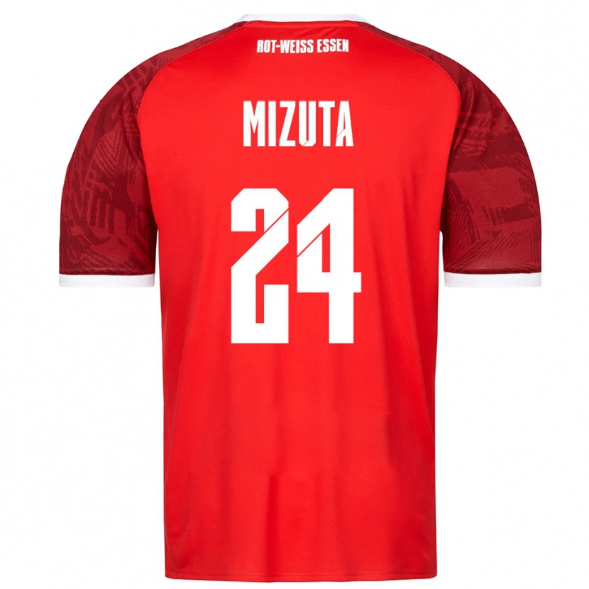 Danxen Herren Kaito Mizuta #24 Rot Burgunder Weiß Auswärtstrikot Trikot 2025/26 T-Shirt
