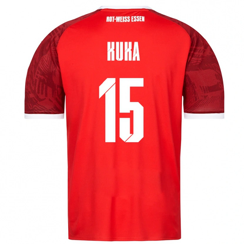 Danxen Herren Hamid Kuka #15 Rot Burgunder Weiß Auswärtstrikot Trikot 2025/26 T-Shirt