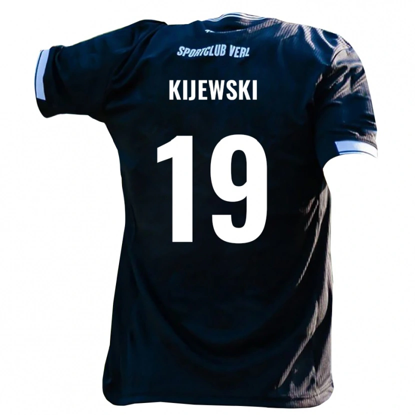 Danxen Herren Niko Kijewski #19 Schwarz Weiß Auswärtstrikot Trikot 2025/26 T-Shirt