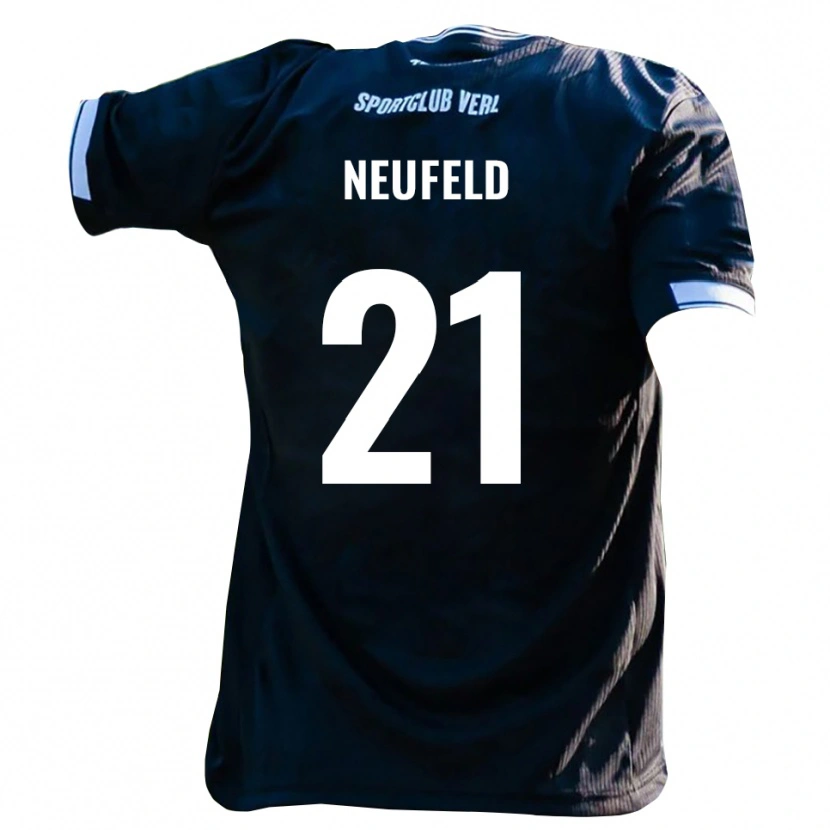 Danxen Herren Simon Neufeld #21 Schwarz Weiß Auswärtstrikot Trikot 2025/26 T-Shirt