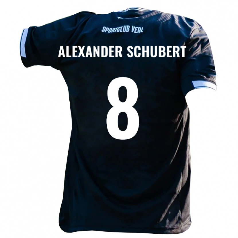 Danxen Herren Tristan Alexander Schubert #8 Schwarz Weiß Auswärtstrikot Trikot 2025/26 T-Shirt