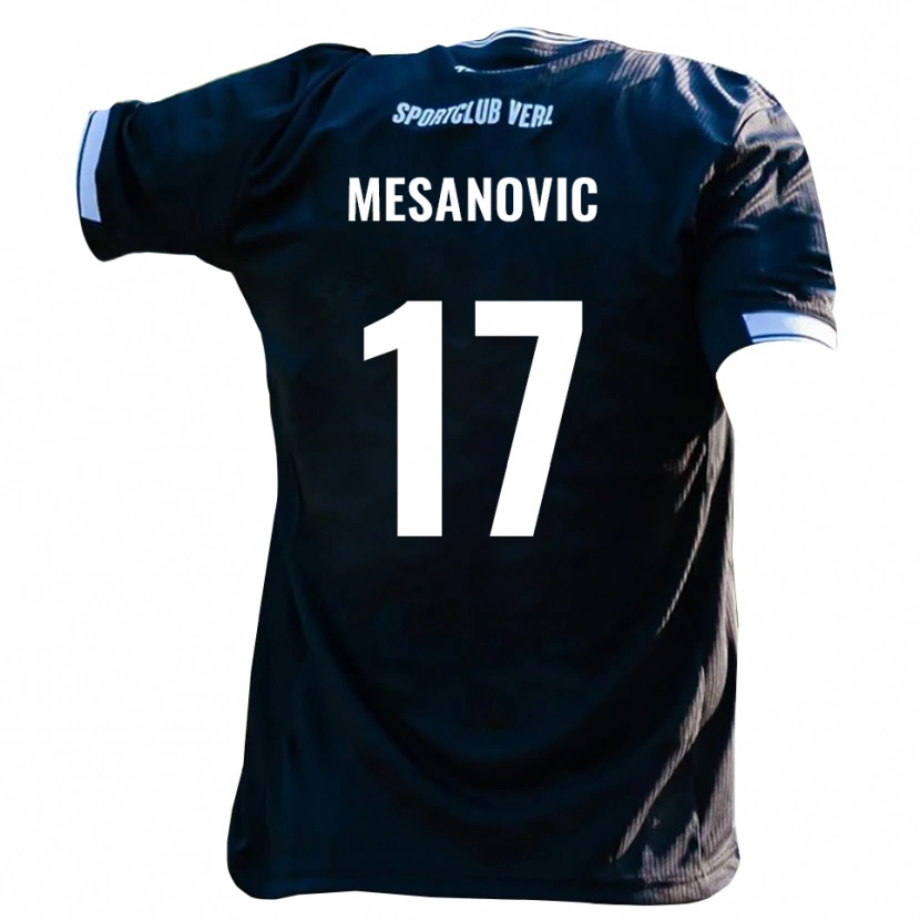 Danxen Herren Almin Mesanovic #17 Schwarz Weiß Auswärtstrikot Trikot 2025/26 T-Shirt