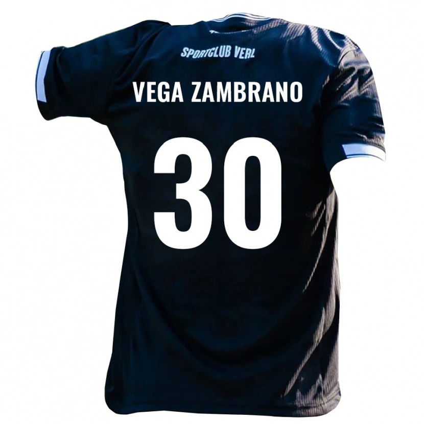 Danxen Herren Lian Vega Zambrano #30 Schwarz Weiß Auswärtstrikot Trikot 2025/26 T-Shirt