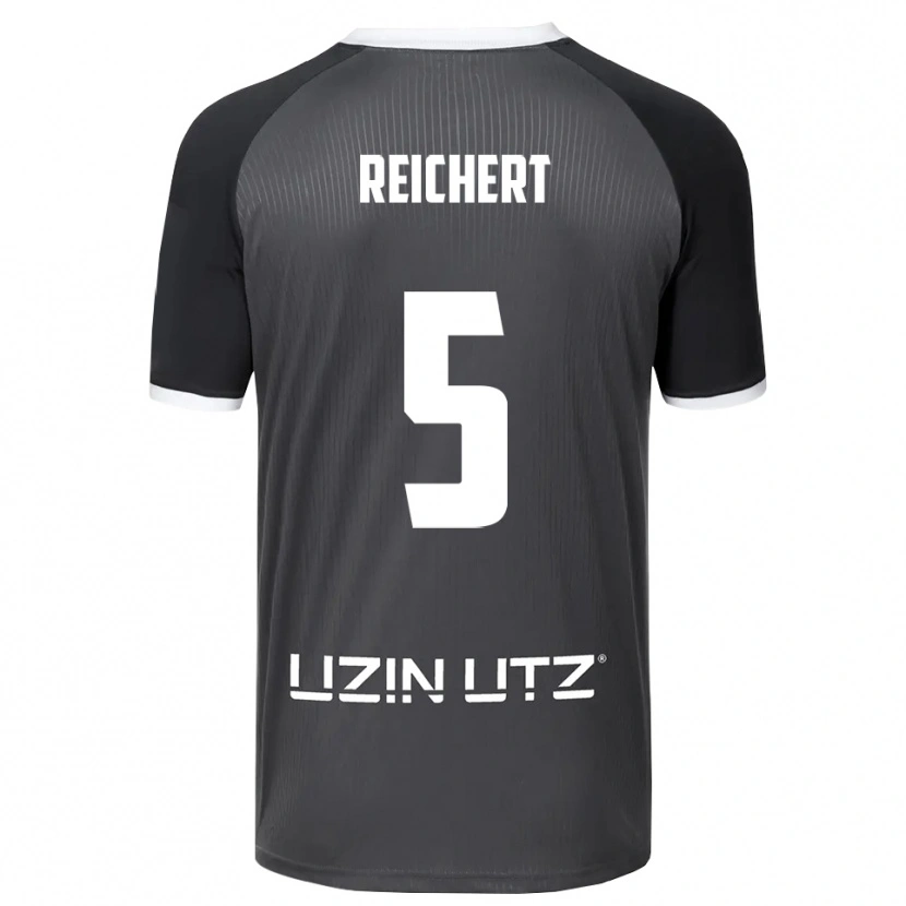 Danxen Herren Johannes Reichert #5 Grau Weiß Auswärtstrikot Trikot 2025/26 T-Shirt