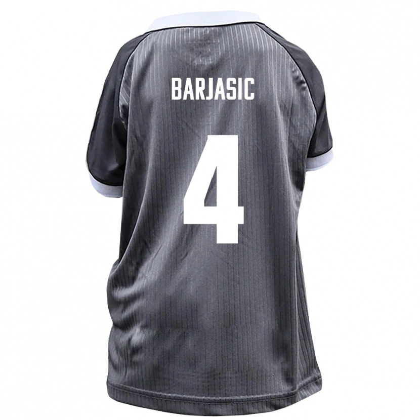 Danxen Herren Nikola Barjasic #4 Grau Weiß Auswärtstrikot Trikot 2025/26 T-Shirt