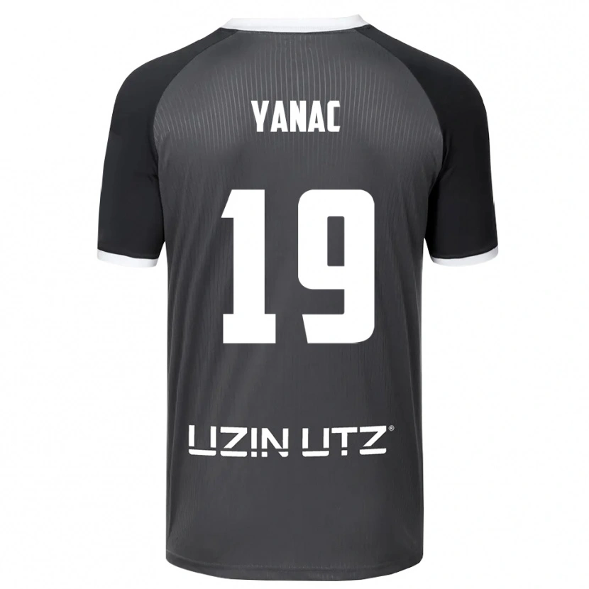 Danxen Herren Kaan Yanac #19 Grau Weiß Auswärtstrikot Trikot 2025/26 T-Shirt