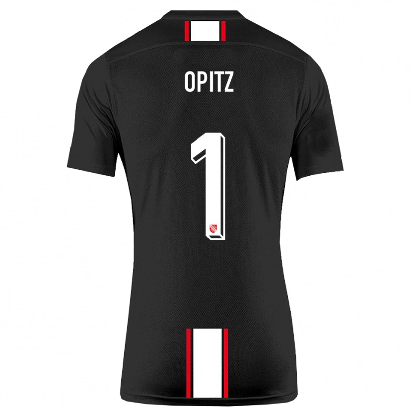 Danxen Herren Tom Opitz #1 Schwarz Weiß Auswärtstrikot Trikot 2025/26 T-Shirt