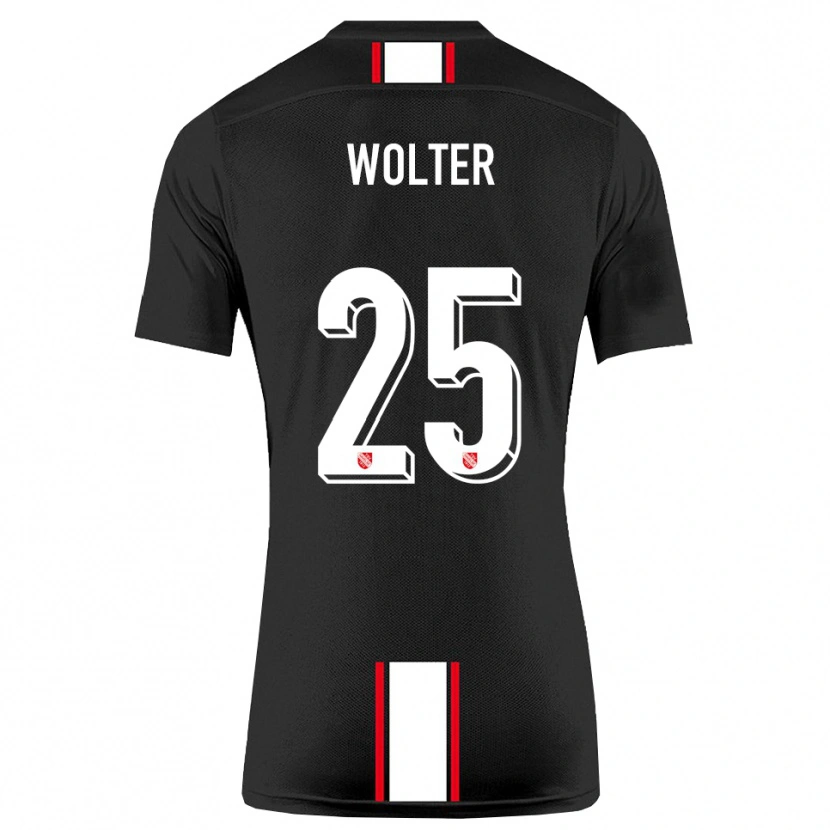 Danxen Herren Fynn Wolter #25 Schwarz Weiß Auswärtstrikot Trikot 2025/26 T-Shirt