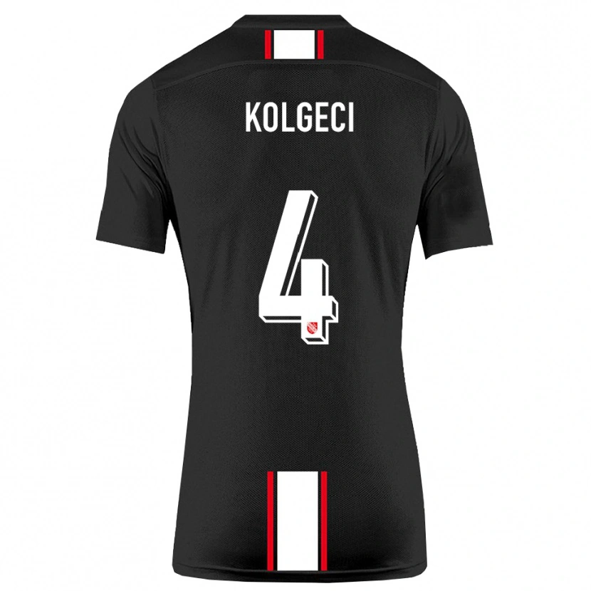 Danxen Herren Besfort Kolgeci #4 Schwarz Weiß Auswärtstrikot Trikot 2025/26 T-Shirt