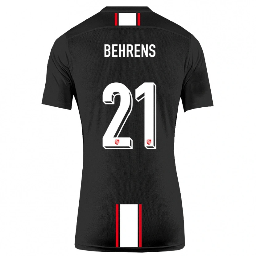 Danxen Herren Irichad Behrens #21 Schwarz Weiß Auswärtstrikot Trikot 2025/26 T-Shirt
