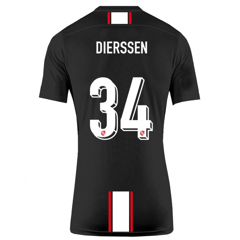 Danxen Herren Tim Dierßen #34 Schwarz Weiß Auswärtstrikot Trikot 2025/26 T-Shirt