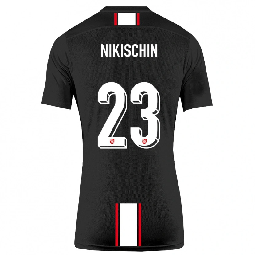 Danxen Herren Adrian Nikischin #23 Schwarz Weiß Auswärtstrikot Trikot 2025/26 T-Shirt