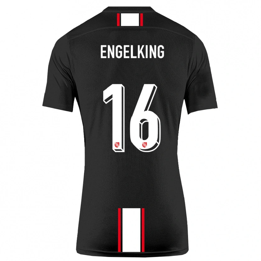 Danxen Herren Torben Engelking #16 Schwarz Weiß Auswärtstrikot Trikot 2025/26 T-Shirt