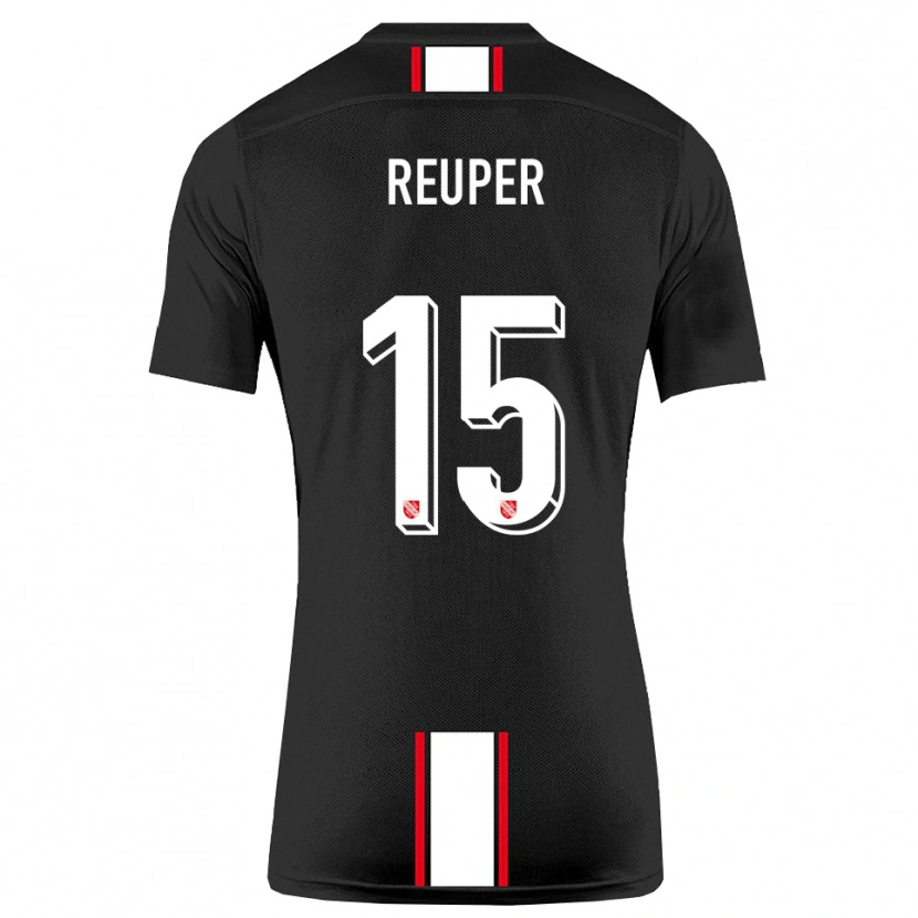 Danxen Herren Tim Reuper #15 Schwarz Weiß Auswärtstrikot Trikot 2025/26 T-Shirt