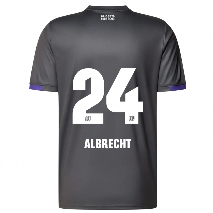 Danxen Herren Fabian Albrecht #24 Grau Lila Auswärtstrikot Trikot 2025/26 T-Shirt