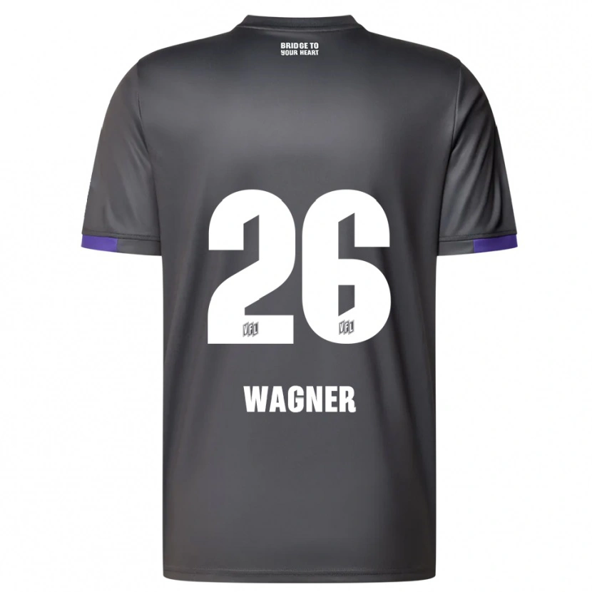 Danxen Herren Fridolin Wagner #26 Grau Lila Auswärtstrikot Trikot 2025/26 T-Shirt