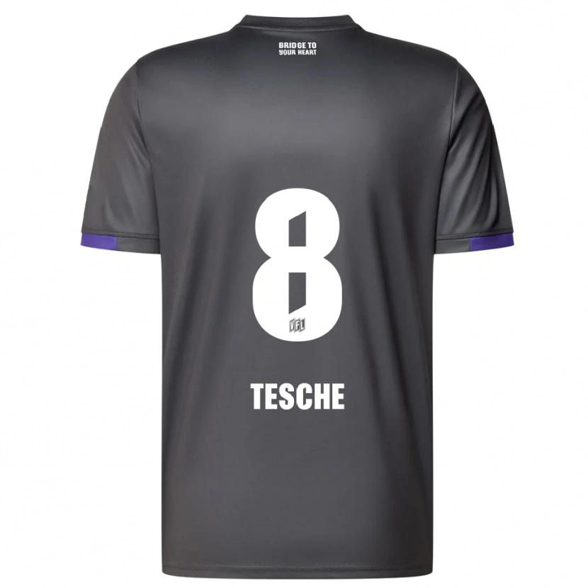 Danxen Herren Robert Tesche #8 Grau Lila Auswärtstrikot Trikot 2025/26 T-Shirt