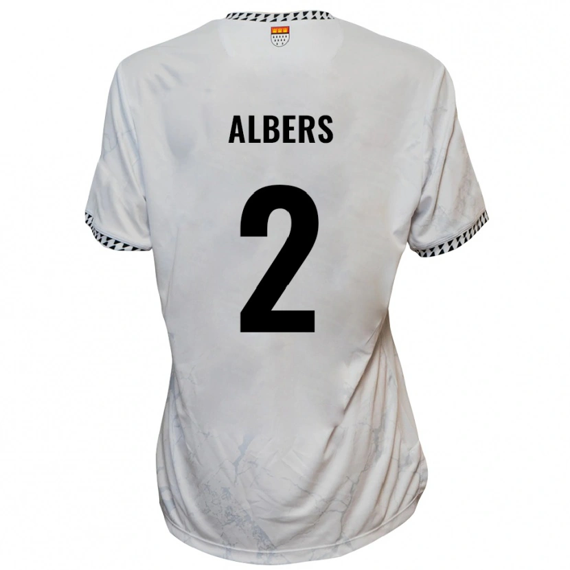 Danxen Herren Felix Albers #2 Weiß Schwarz Auswärtstrikot Trikot 2025/26 T-Shirt