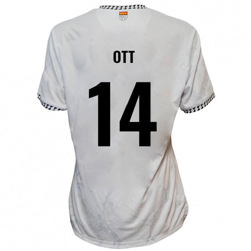 Danxen Herren Raphael Ott #14 Weiß Schwarz Auswärtstrikot Trikot 2025/26 T-Shirt