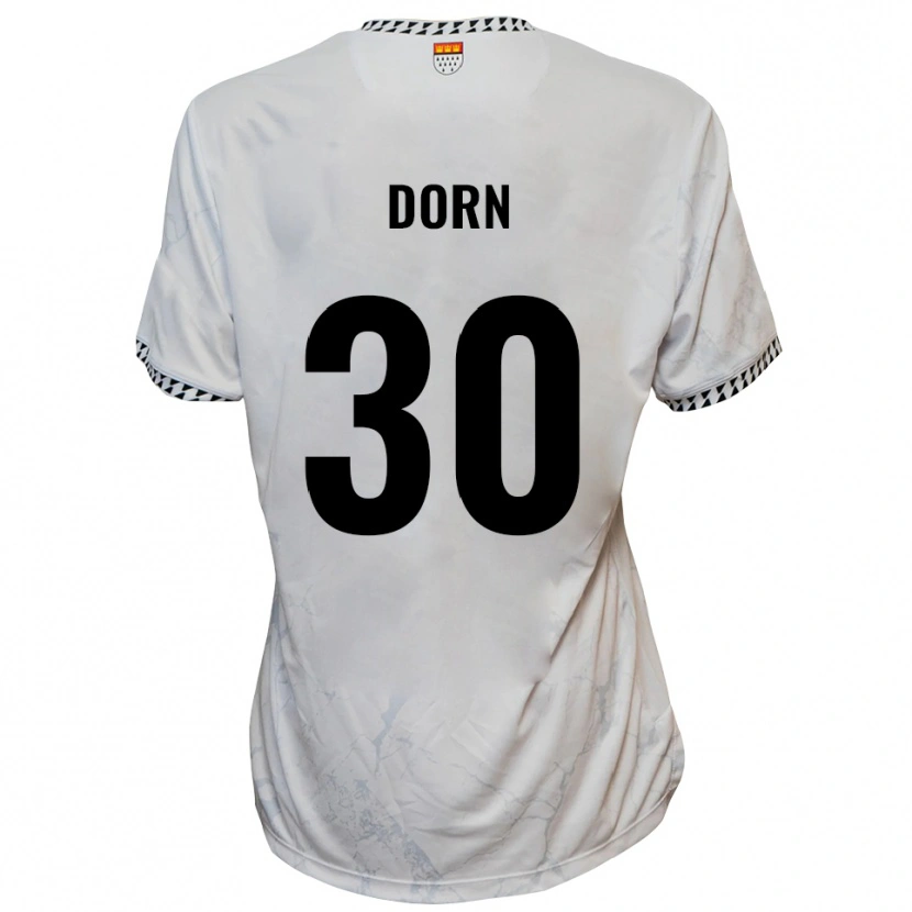 Danxen Herren Leonard Dorn #30 Weiß Schwarz Auswärtstrikot Trikot 2025/26 T-Shirt