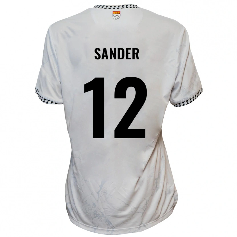 Danxen Herren Anton Sander #12 Weiß Schwarz Auswärtstrikot Trikot 2025/26 T-Shirt