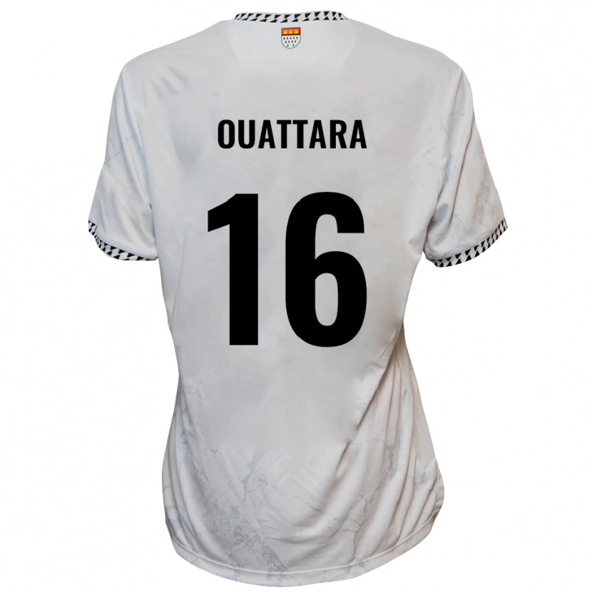 Danxen Herren Kiyali Ouattara #16 Weiß Schwarz Auswärtstrikot Trikot 2025/26 T-Shirt