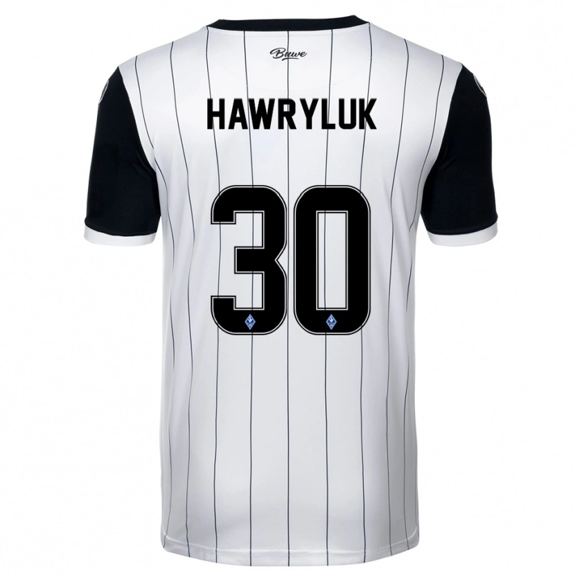 Danxen Herren Lucien Hawryluk #30 Weiß Schwarz Auswärtstrikot Trikot 2025/26 T-Shirt