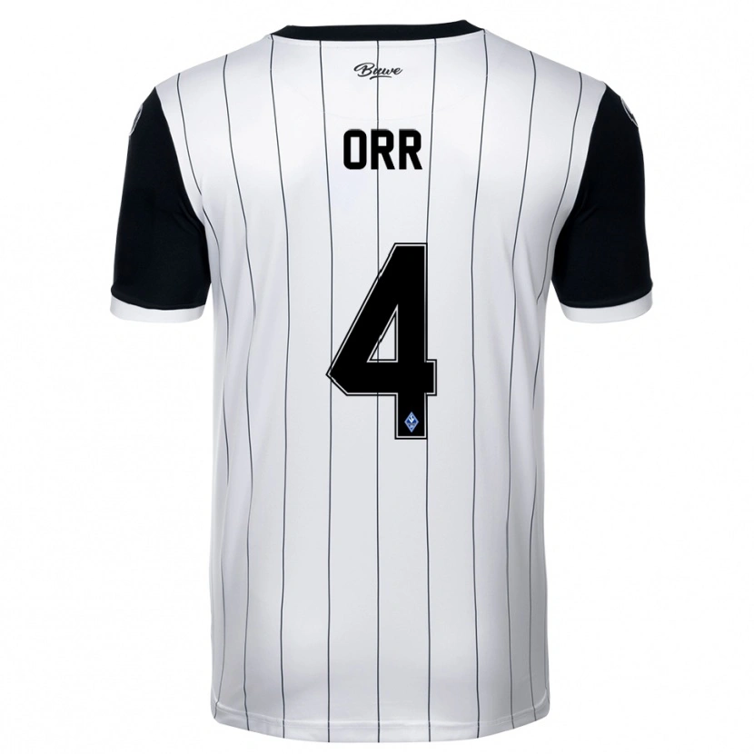 Danxen Herren George Orr #4 Weiß Schwarz Auswärtstrikot Trikot 2025/26 T-Shirt