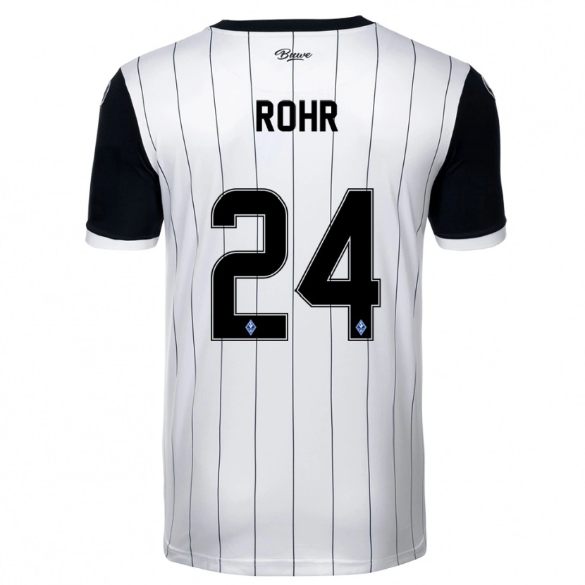 Danxen Herren Elijah Rohr #24 Weiß Schwarz Auswärtstrikot Trikot 2025/26 T-Shirt