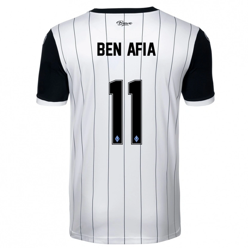 Danxen Herren Sofian Ben Afia #11 Weiß Schwarz Auswärtstrikot Trikot 2025/26 T-Shirt