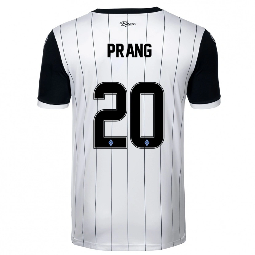 Danxen Herren Ebbe Prang #20 Weiß Schwarz Auswärtstrikot Trikot 2025/26 T-Shirt