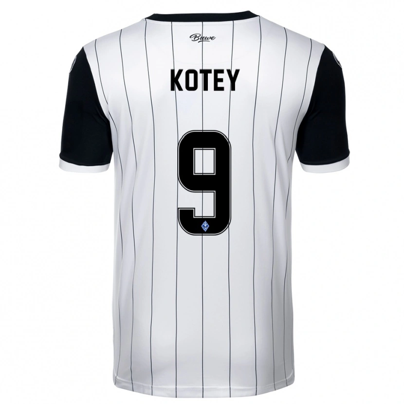 Danxen Herren Britmon Kotey #9 Weiß Schwarz Auswärtstrikot Trikot 2025/26 T-Shirt
