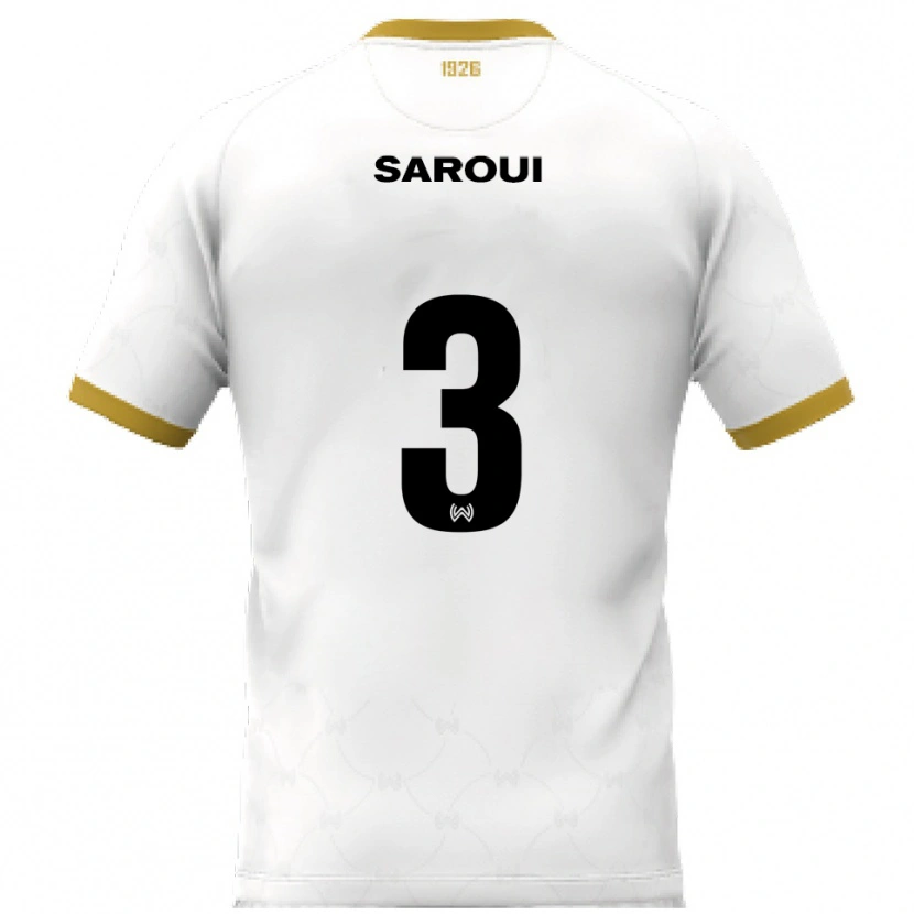Danxen Herren Amin Saroui #3 Weiß Gold Auswärtstrikot Trikot 2025/26 T-Shirt