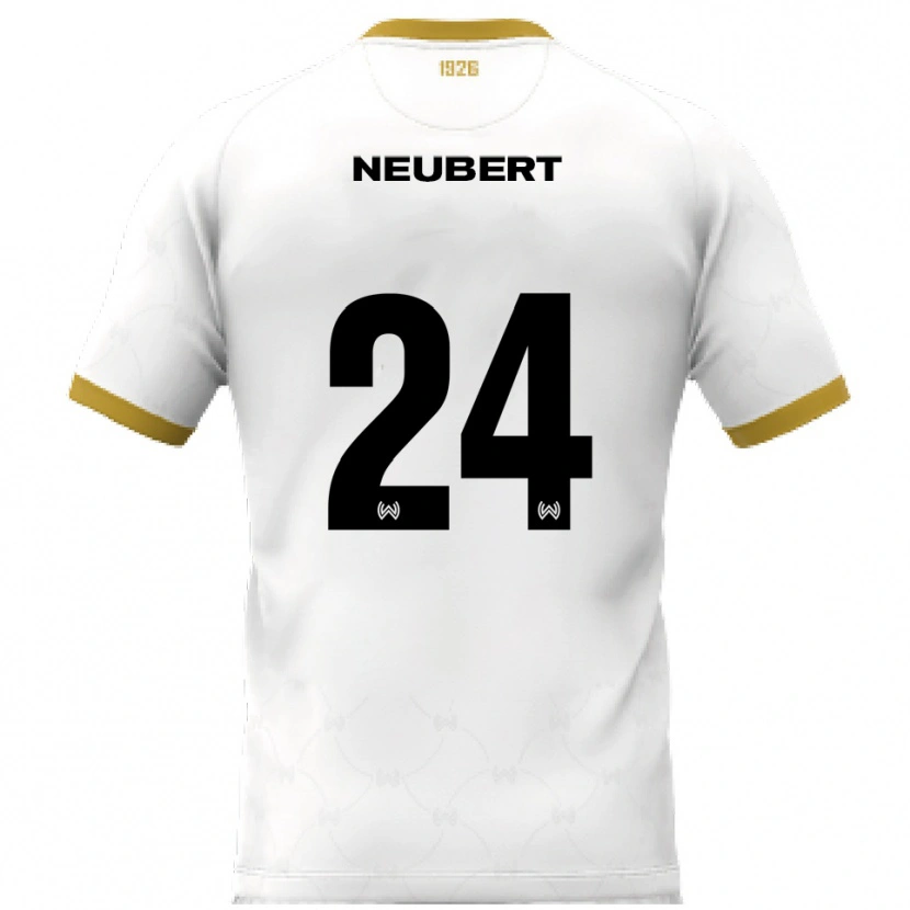 Danxen Herren Tim Neubert #24 Weiß Gold Auswärtstrikot Trikot 2025/26 T-Shirt