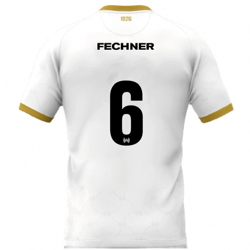 Danxen Herren Gino Fechner #6 Weiß Gold Auswärtstrikot Trikot 2025/26 T-Shirt