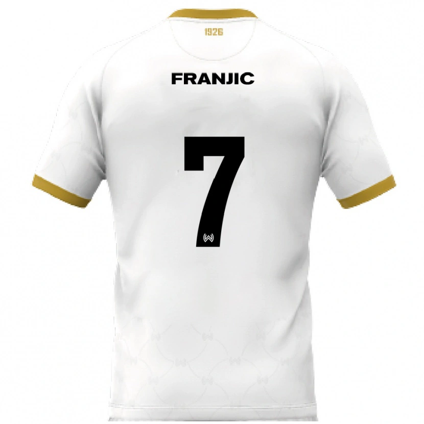 Danxen Herren Ivan Franjic #7 Weiß Gold Auswärtstrikot Trikot 2025/26 T-Shirt