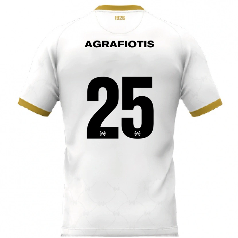 Danxen Herren Nikolas Agrafiotis #25 Weiß Gold Auswärtstrikot Trikot 2025/26 T-Shirt
