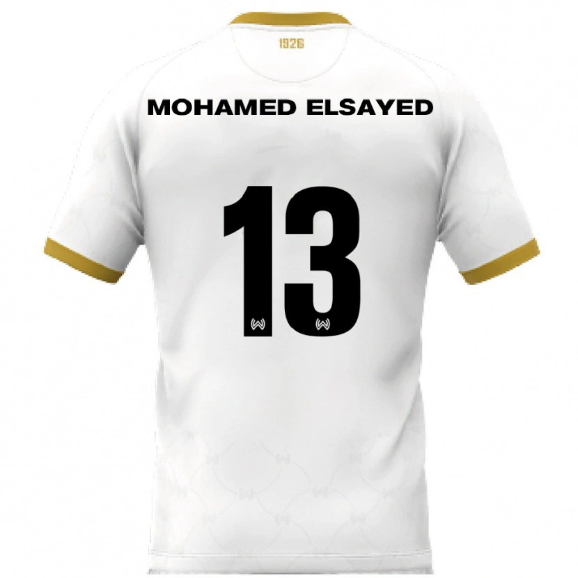 Danxen Herren Samir Mohamed Elsayed #13 Weiß Gold Auswärtstrikot Trikot 2025/26 T-Shirt