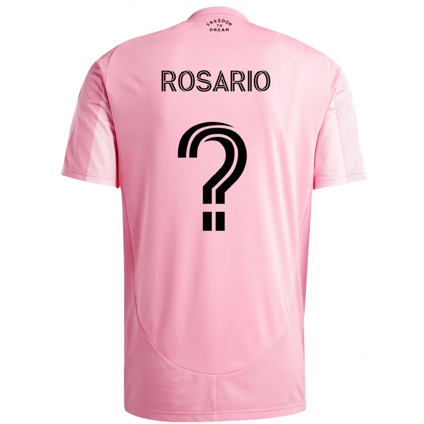 Danxen Kinder Adrian Rosario #0 Rosa Schwarz Heimtrikot Trikot 2025/26 T-Shirt