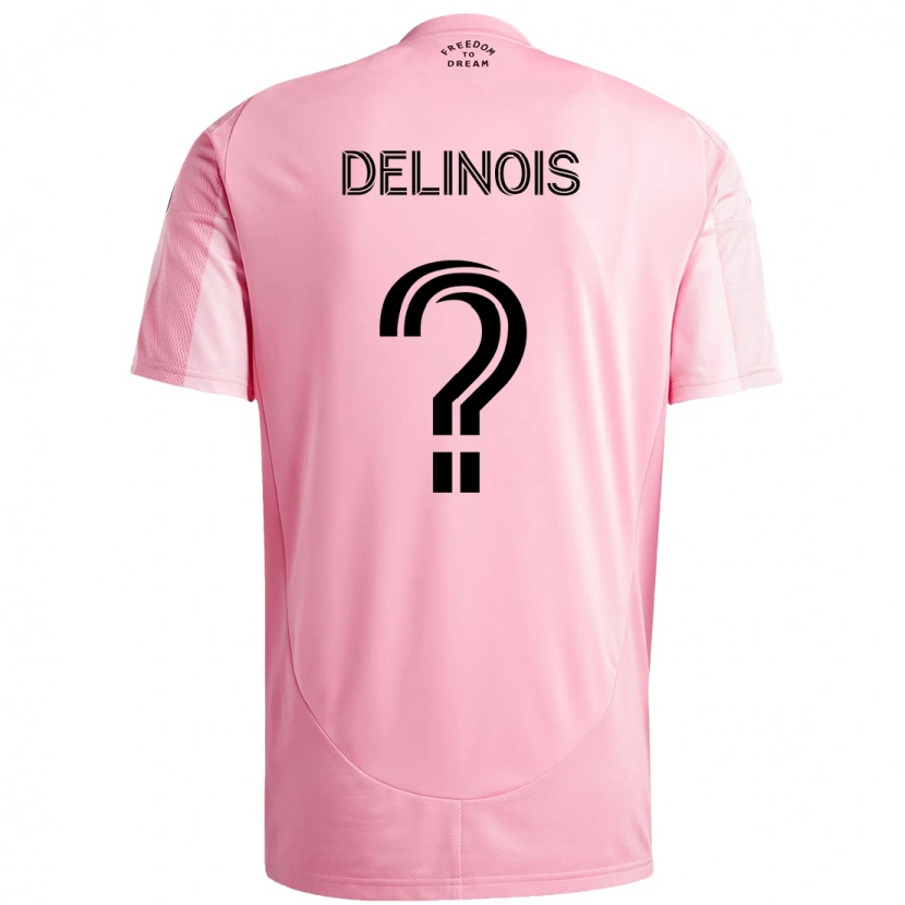 Danxen Kinder Lovens Delinois #0 Rosa Schwarz Heimtrikot Trikot 2025/26 T-Shirt